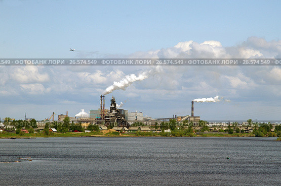 Архангельск. Вид на реку Кузнечиха и город (2006 год). Стоковое фото, фотограф Дмитрий Щукин / Фотобанк Лори