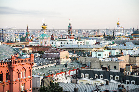 Архитектура центра Москвы сверху (2015 год). Стоковое фото, фотограф Алёшина Оксана / Фотобанк Лори