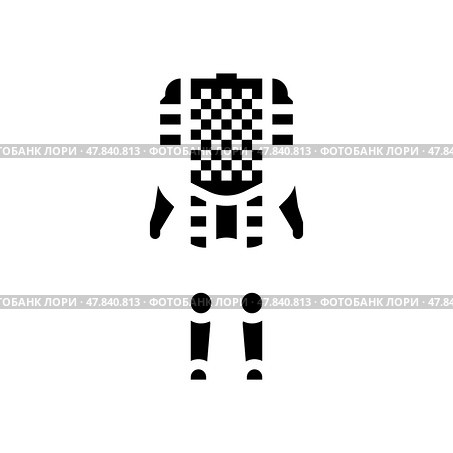 armor byzantine glyph icon vector illustration. Стоковая иллюстрация, иллюстратор Vectorwin / Фотобанк Лори