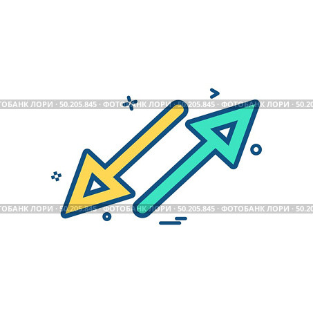 Arrow cross crossing parallel icon vector design. Стоковая иллюстрация, агентство Ingram Publishing / Фотобанк Лори