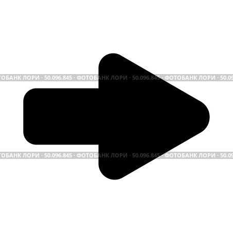 Arrow Icon. Black Stencil Design. Vector Illustration. Стоковая иллюстрация, агентство Ingram Publishing / Фотобанк Лори