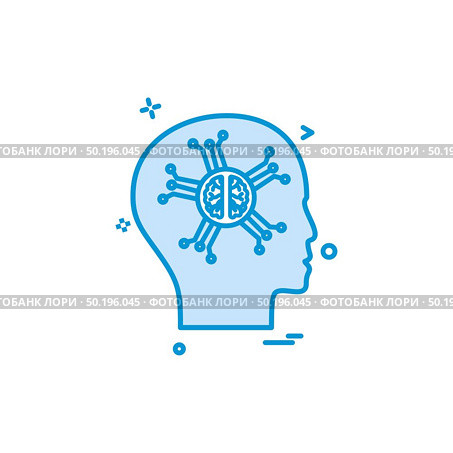 Artificial brain intelligence robo icon vector design. Стоковая иллюстрация, агентство Ingram Publishing / Фотобанк Лори