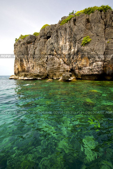 asia in the  kho phangan isles bay   rocks    thailand  and south china green sea  . Стоковое фото, агентство Ingram Publishing / Фотобанк Лори
