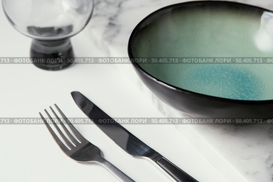 assortment elegant tableware table 3. Стоковое фото, агентство Ingram Publishing / Фотобанк Лори