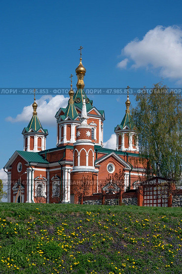 Assumption Brusensky convent in Kolomna, Moscow region, Russia. Cathedral of The Exaltation of The Life-Giving Cross Krestovozdvizhensky. Стоковое фото, фотограф Оксана Медведева / Фотобанк Лори