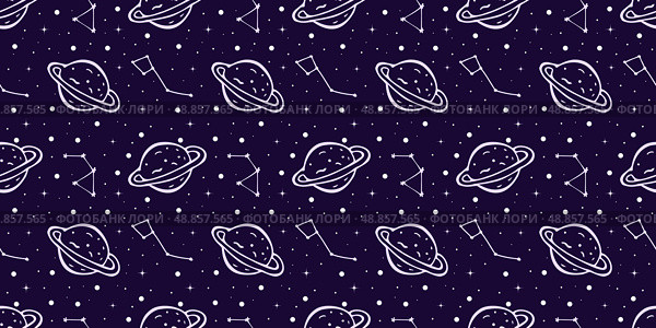 Astronautic Pattern for Boy with Doodle or Hand Drawn Icons. Background with Planet, Space, Cosmos, Star, Comet, Rocket for Fabrics, Textiles. Vector Illustration Print of Galaxy. Background Kids Spac. Редакционная иллюстрация, иллюстратор Tosunyan Lusine / Фотобанк Лори