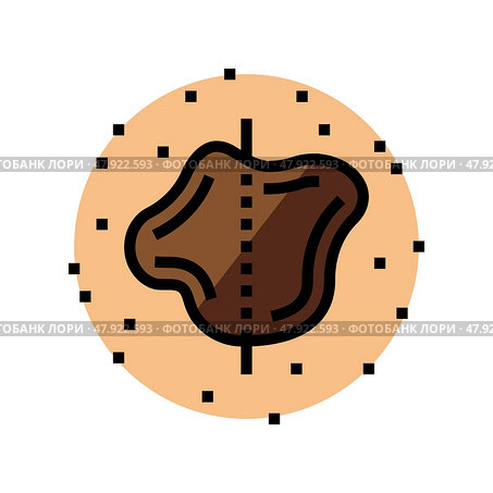 asymmetrical mole melanoma color icon vector illustration. Стоковая иллюстрация, иллюстратор Vectorwin / Фотобанк Лори