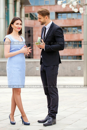 Attractive business young couple working together. Стоковое фото, фотограф Андрей Аркуша / Фотобанк Лори