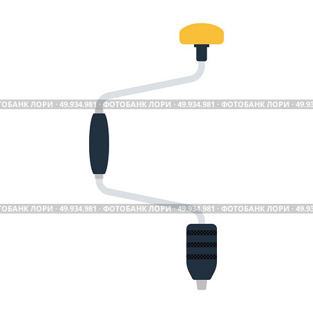 Auger icon. Auger icon. Flat color design. Vector illustration. Стоковая иллюстрация, агентство Ingram Publishing / Фотобанк Лори