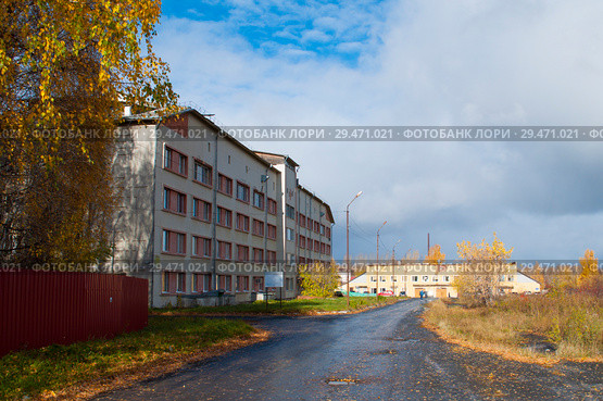 Autumn landscape about an antitubercular clinic in Tyumen, Russia (2018 год). Стоковое фото, фотограф Землянникова Вероника / Фотобанк Лори
