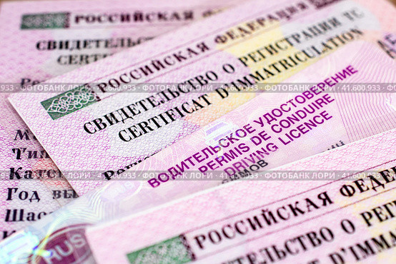 Автодокументы - водительское удостоверение и свидетельство о регистрации тс (2023 год). Редакционное фото, фотограф Анна Аникова / Фотобанк Лори