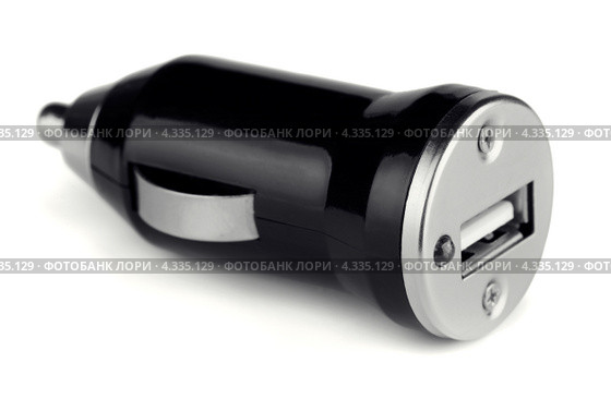 Автомобильный USB зарядник. Стоковое фото, фотограф Антон Стариков / Фотобанк Лори
