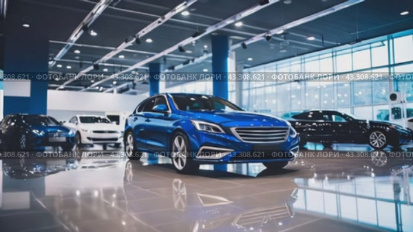 Автосалон с великолепным видом на выставленные на продажу автомобили. Автодилер с большим количеством автомобилей в помещении. Стоковое AI-видео, аниматор Терехова Марина / Фотобанк Лори