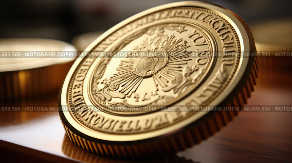 award gold seal of excellence ai generated. Стоковое AI-изображение, AI-художник Vectorwin / Фотобанк Лори