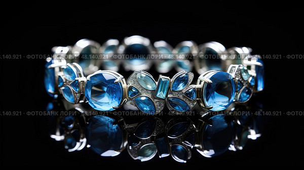 azurite blue gemstone ai generated. Стоковое AI-изображение, AI-художник Vectorwin / Фотобанк Лори