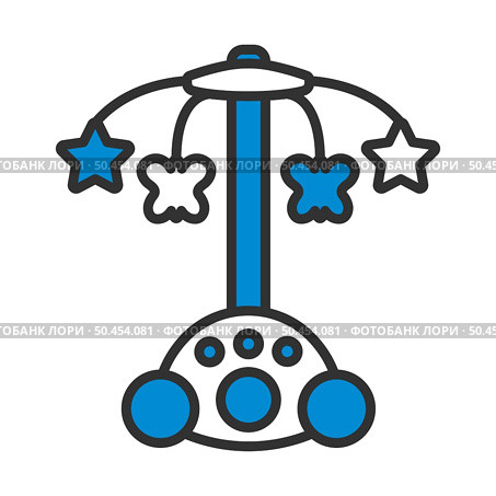 Baby Carousel Icon. Editable Bold Outline With Color Fill Design. Vector Illustration. Стоковая иллюстрация, агентство Ingram Publishing / Фотобанк Лори