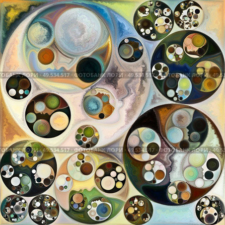 Background of abstract human faces, geometric forms, art textures and colors on subject of hidden meanings, mind, thinking, poetry, mysticism and art. Стоковое фото, агентство Ingram Publishing / Фотобанк Лори