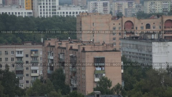 Балашиха панорама жилых высотных домов (2021 год). Стоковое видео, видеограф Дмитрий Неумоин / Фотобанк Лори