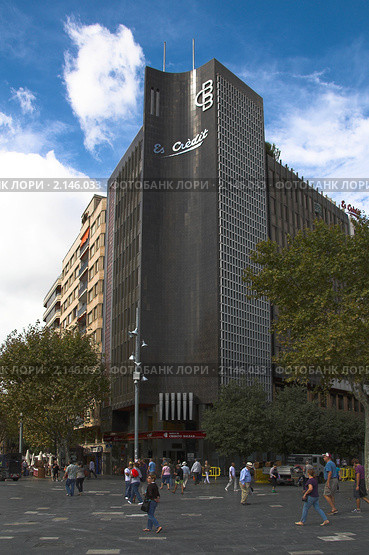 Банк. Banco de Credito Balear. Площадь Испании. Пальма-де-Майорка. (2010 год). Редакционное фото, фотограф Вадим Хомяков / Фотобанк Лори