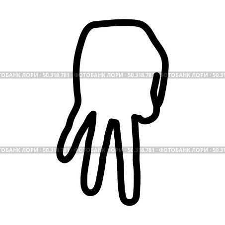 Baseball Catcher Gesture Icon. Editable Bold Outline Design. Vector Illustration. Стоковая иллюстрация, агентство Ingram Publishing / Фотобанк Лори