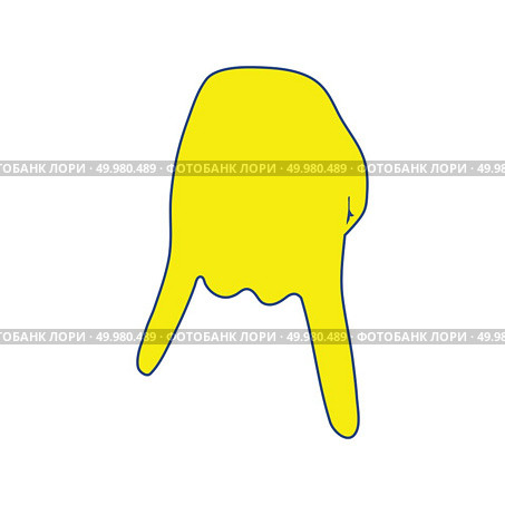 Baseball catcher gesture icon. Thin line design. Vector illustration. Стоковое фото, агентство Ingram Publishing / Фотобанк Лори