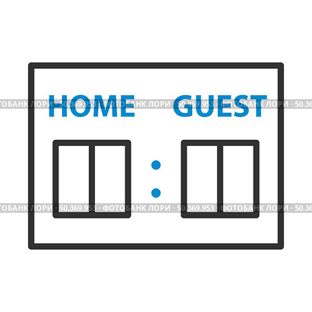 Baseball Scoreboard Icon. Editable Bold Outline With Color Fill Design. Vector Illustration. Стоковая иллюстрация, агентство Ingram Publishing / Фотобанк Лори