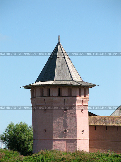 Башня Спасо-Евфимиева монастыря (Суздаль) (2009 год). Редакционное фото, фотограф Хименков Николай / Фотобанк Лори