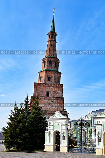Башня Сююмбике. Казанский кремль. Город Казань. Республика Татарстан. Россия (2024 год). Стоковое фото, фотограф Александр Тараканов / Фотобанк Лори