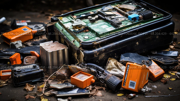 battery lead acid batteries ai generated. Стоковое AI-изображение, AI-художник Vectorwin / Фотобанк Лори