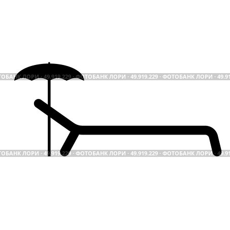 Beach chair icon . Стоковая иллюстрация, агентство Ingram Publishing / Фотобанк Лори