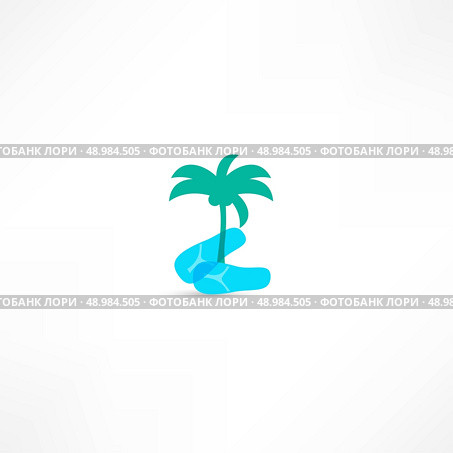 beach flip flops icon. Стоковая иллюстрация, агентство Ingram Publishing / Фотобанк Лори