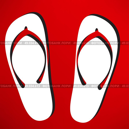 Beach slippers. Стоковая иллюстрация, агентство Ingram Publishing / Фотобанк Лори