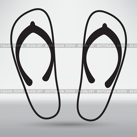 Beach slippers. Стоковая иллюстрация, агентство Ingram Publishing / Фотобанк Лори