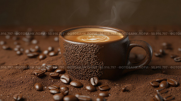 beans coffee rugged ai generated. Стоковое AI-изображение, AI-художник Vectorwin / Фотобанк Лори