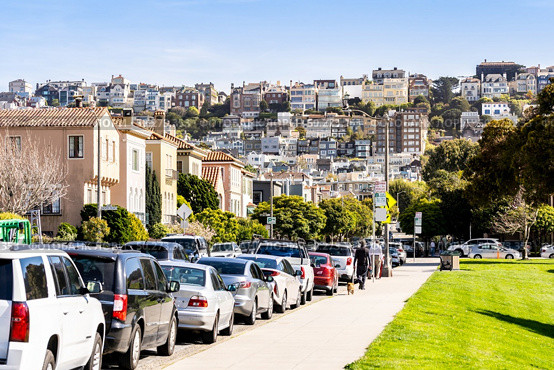 Beautiful cityscape of San Francisco around Cow Hollow and Presidio Park in North California USA West Coast of Pacific Ocean, San Francisco United States Landmark Travel Destination cityscape concept. Стоковое фото, агентство Ingram Publishing / Фотобанк Лори