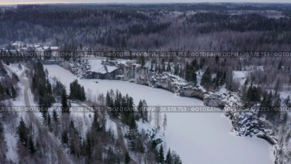 beautiful view of the ruskela mountain park. republic of karelia. Стоковое видео, видеограф Николай Титюк / Фотобанк Лори