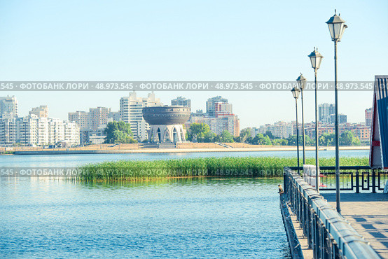 Beautiful view of the wedding palace of the city of Kazan on the river Kazanka. Russia. Стоковое фото, фотограф Константин Лабунский / Фотобанк Лори