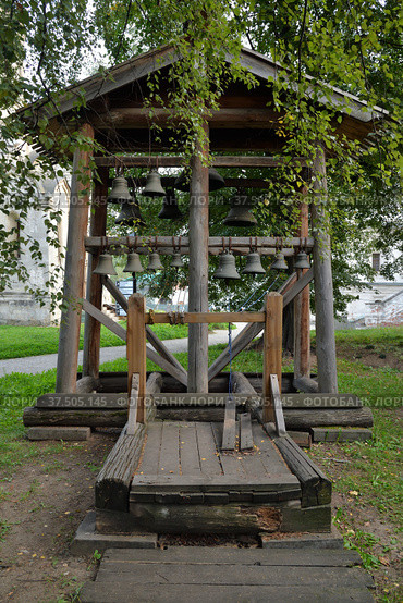 Belfry of Church in Andronikov Monastery of Saviour (1357), Moscow, Russia (2021 год). Стоковое фото, фотограф Алексей Антипов / Фотобанк Лори