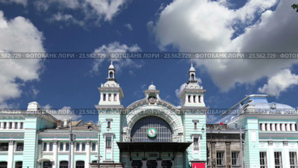 Белорусский ж/д вокзал  в Москве, Россия (2016 год). Редакционное видео, видеограф Владимир Журавлев / Фотобанк Лори