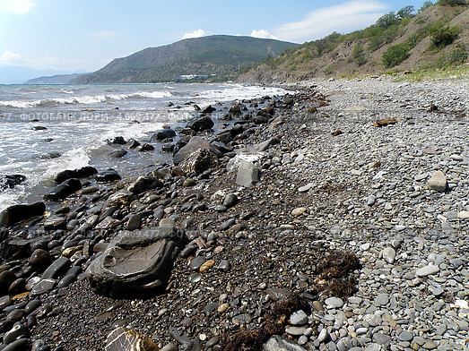 Берег Черного моря около поселка Канака (2012 год). Стоковое фото, фотограф Игорь Кутателадзе / Фотобанк Лори