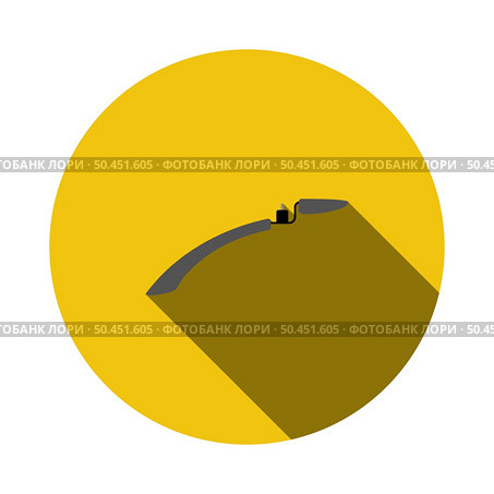 Bike Fender Icon. Flat Circle Stencil Design With Long Shadow. Vector Illustration. Стоковая иллюстрация, агентство Ingram Publishing / Фотобанк Лори