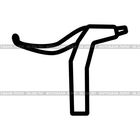 Bike HandleBar Brake Icon. Bold outline design with editable stroke width. Vector Illustration. Стоковая иллюстрация, агентство Ingram Publishing / Фотобанк Лори