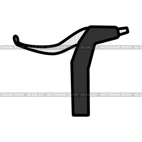 Bike HandleBar Brake Icon. Editable Bold Outline With Color Fill Design. Vector Illustration. Стоковая иллюстрация, агентство Ingram Publishing / Фотобанк Лори