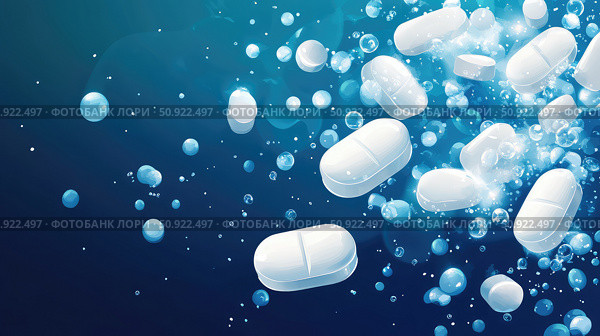 bioavailability dissolving tablet ai generated. Стоковое AI-изображение, AI-художник Vectorwin / Фотобанк Лори