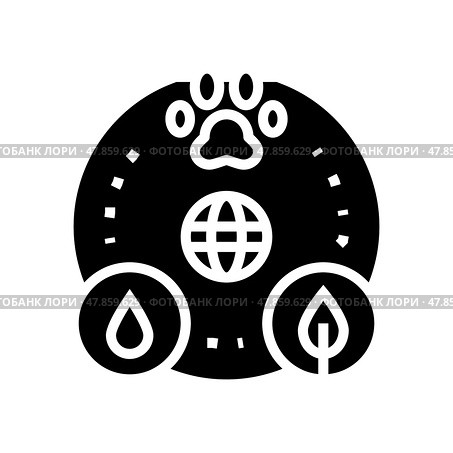 biocenosis ecosystem glyph icon vector illustration. Стоковая иллюстрация, иллюстратор Vectorwin / Фотобанк Лори