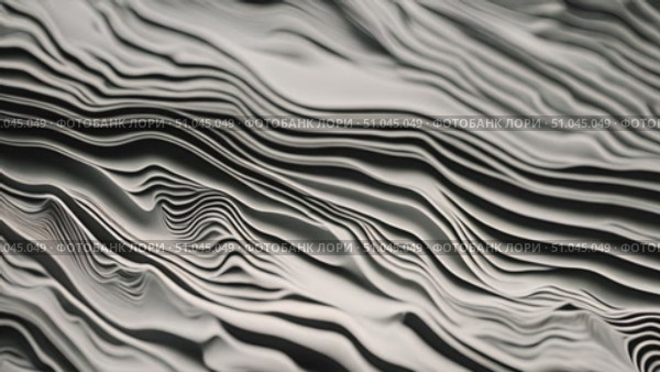 Black and white abstract wavy lines, creating a visually striking and modern art piece. Стоковое AI-видео, аниматор Данила Большаков / Фотобанк Лори