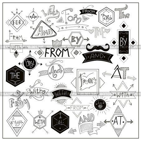Black catchwords symbols on whiteboard. Locators from with catchwords with heart love and black moustaches symbols composition on whiteboard abstract vector illustration. Стоковая иллюстрация, агентство Ingram Publishing / Фотобанк Лори