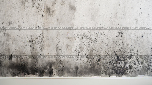black mold on walls ai generated. Стоковое AI-изображение, AI-художник Vectorwin / Фотобанк Лори