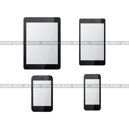 black tablet mock up vector graphic art illustration. black tablet mock up. Стоковая иллюстрация, агентство Ingram Publishing / Фотобанк Лори