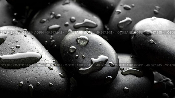 Black wet pebbles background backlite. Black wet pebbles background. Стоковое фото, агентство Ingram Publishing / Фотобанк Лори